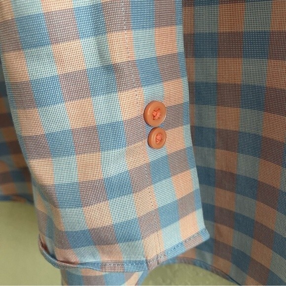 Paul Fredrick Tailored Fit Long Sleeve Button Down Plaid Shirt Mens 15.5 x 33 - Picture 6 of 8